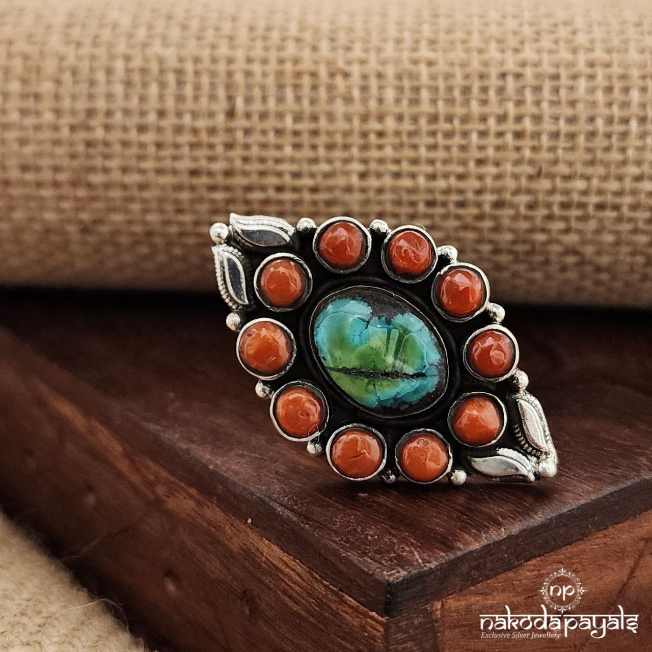 Unique Coral Finger Ring (F2705)