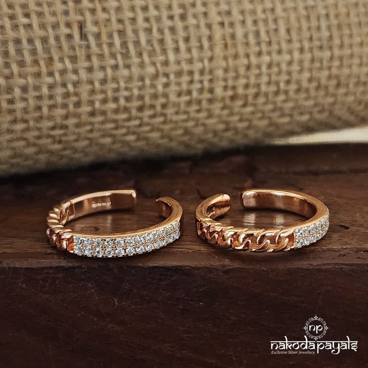 Stylish Braided Toerings (T4433)