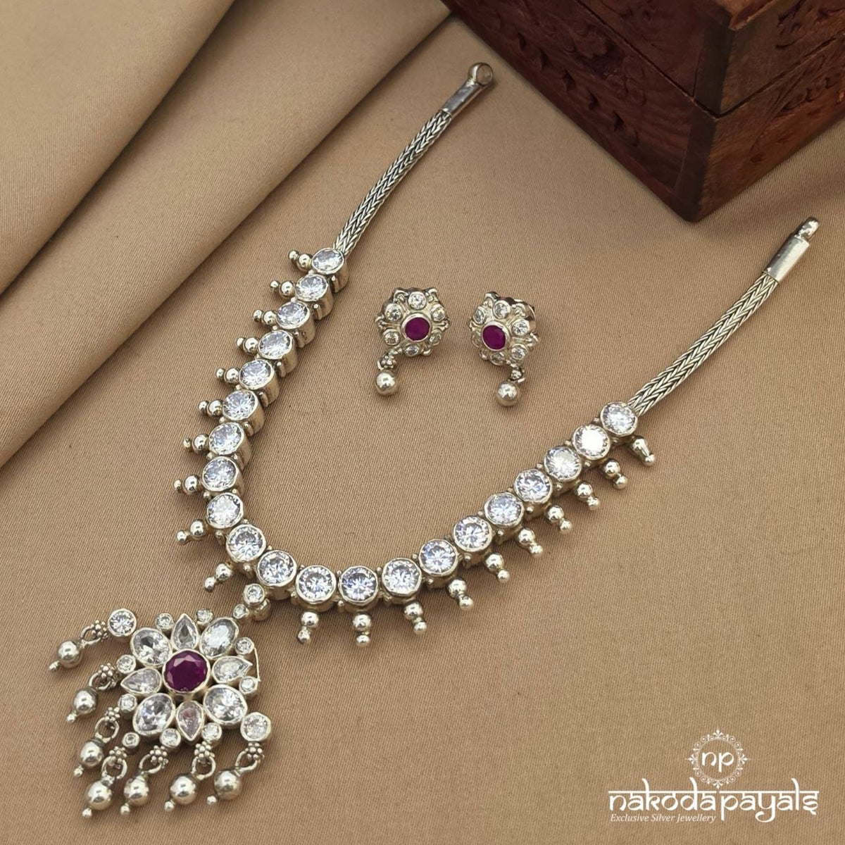 Reversible Neckpiece With Earring (N12146)