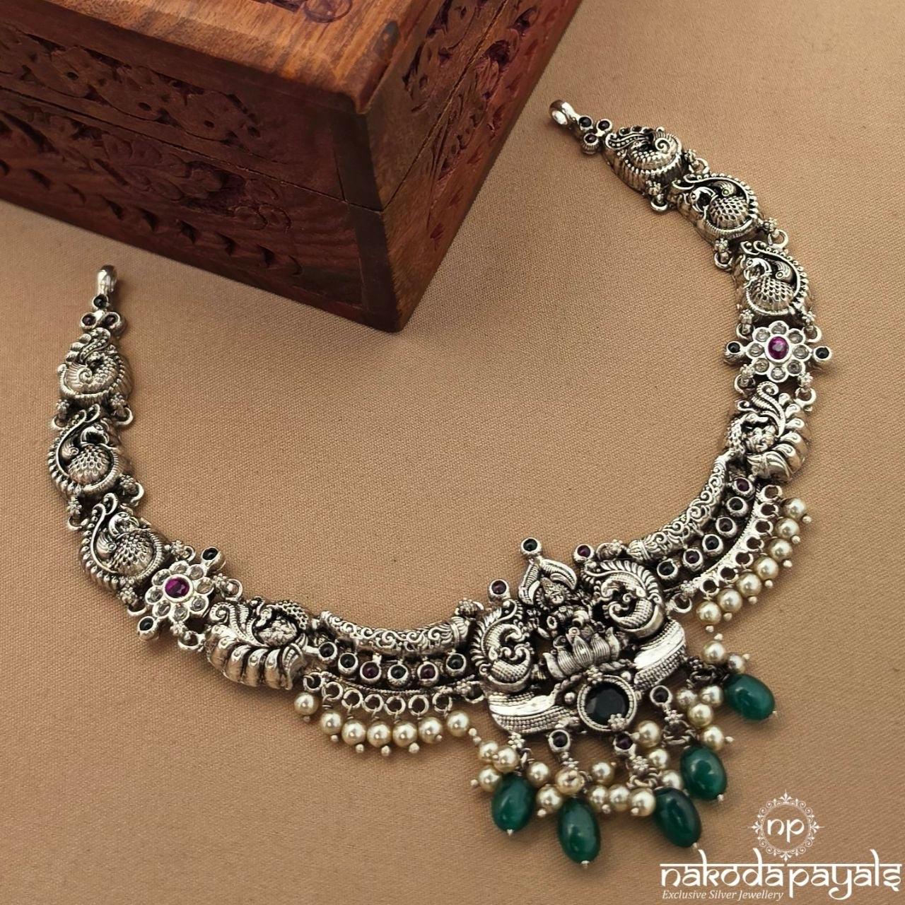 Greenish Lakshmi Neckpiece (N12096)