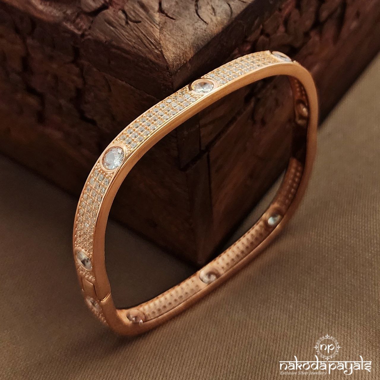 Rose Gold CZ Kada (St3767)