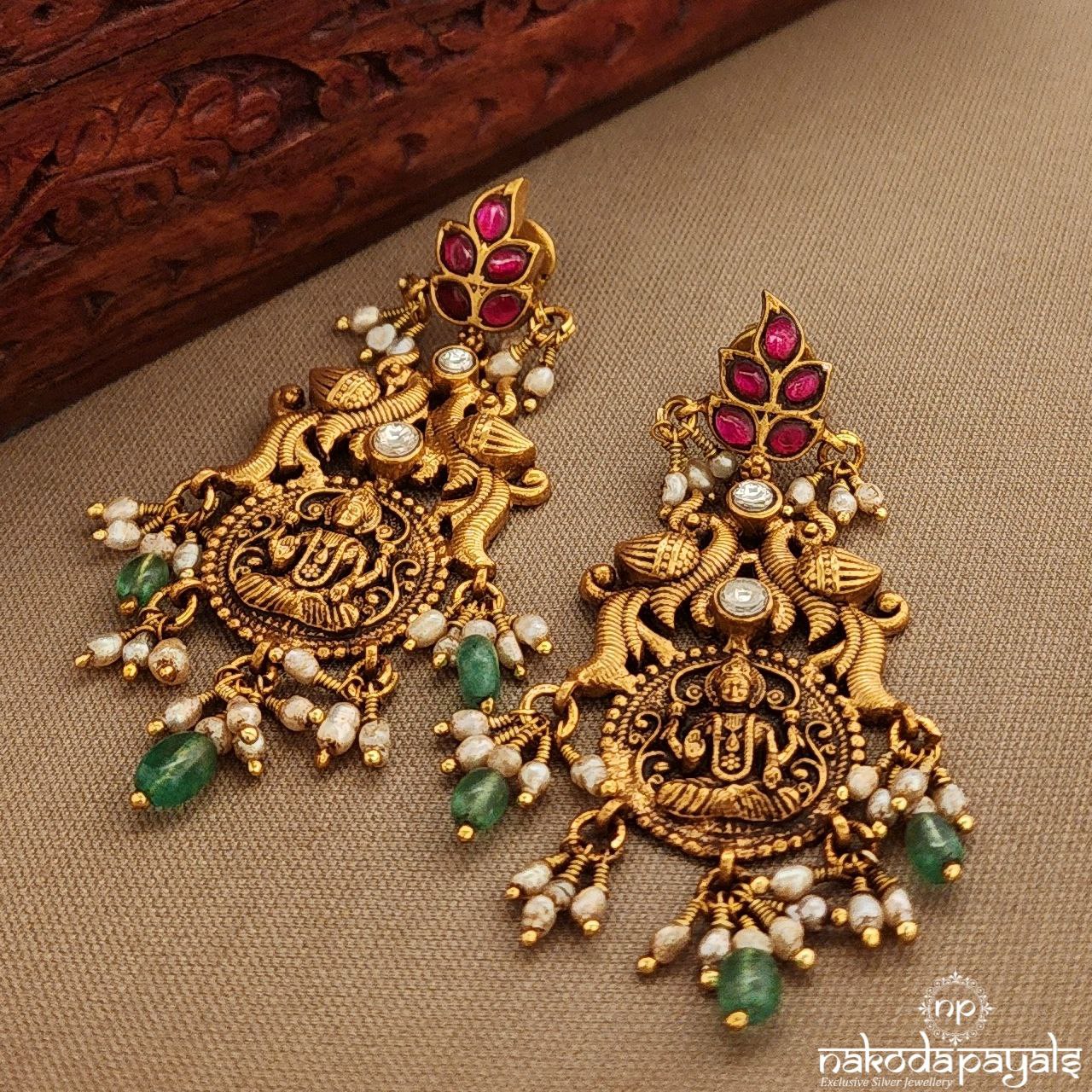 Maha Lakshmi Kundan Earrings (Ge10387)