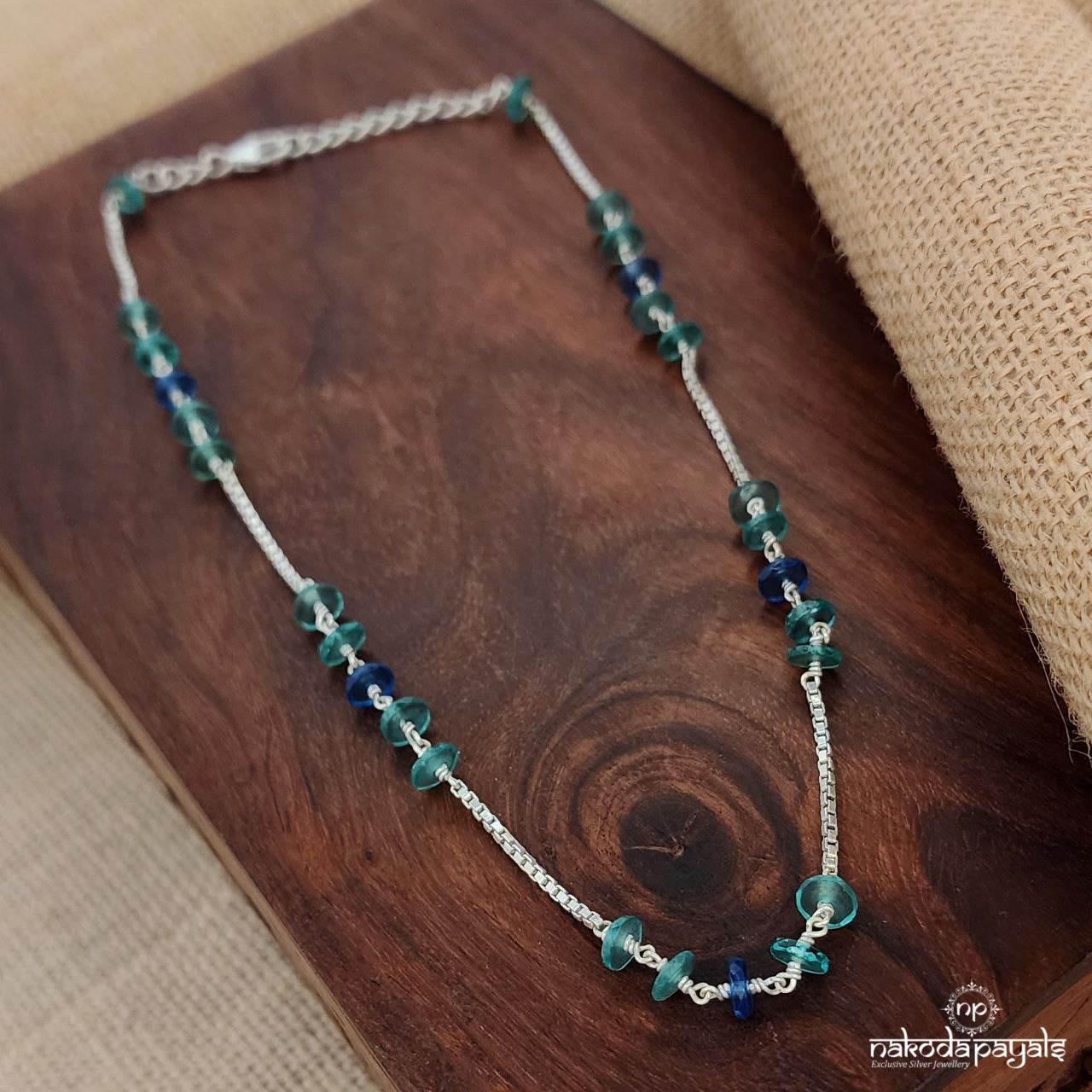 Graceful Green & Blue Neckpiece (N10601)