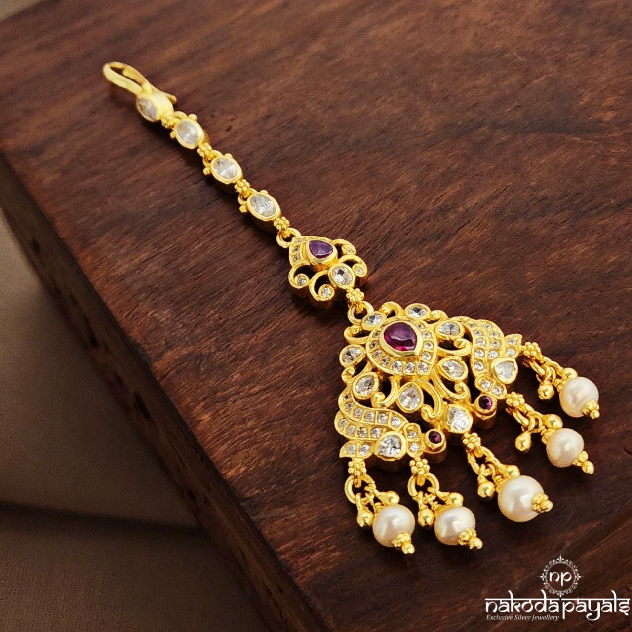Pearled Drop Maang Tikka (Gm1117)