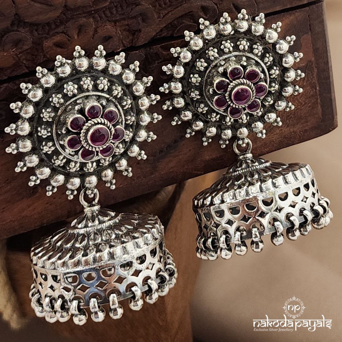 Mesmerizing Kemp Floral Jhumka (J1445)