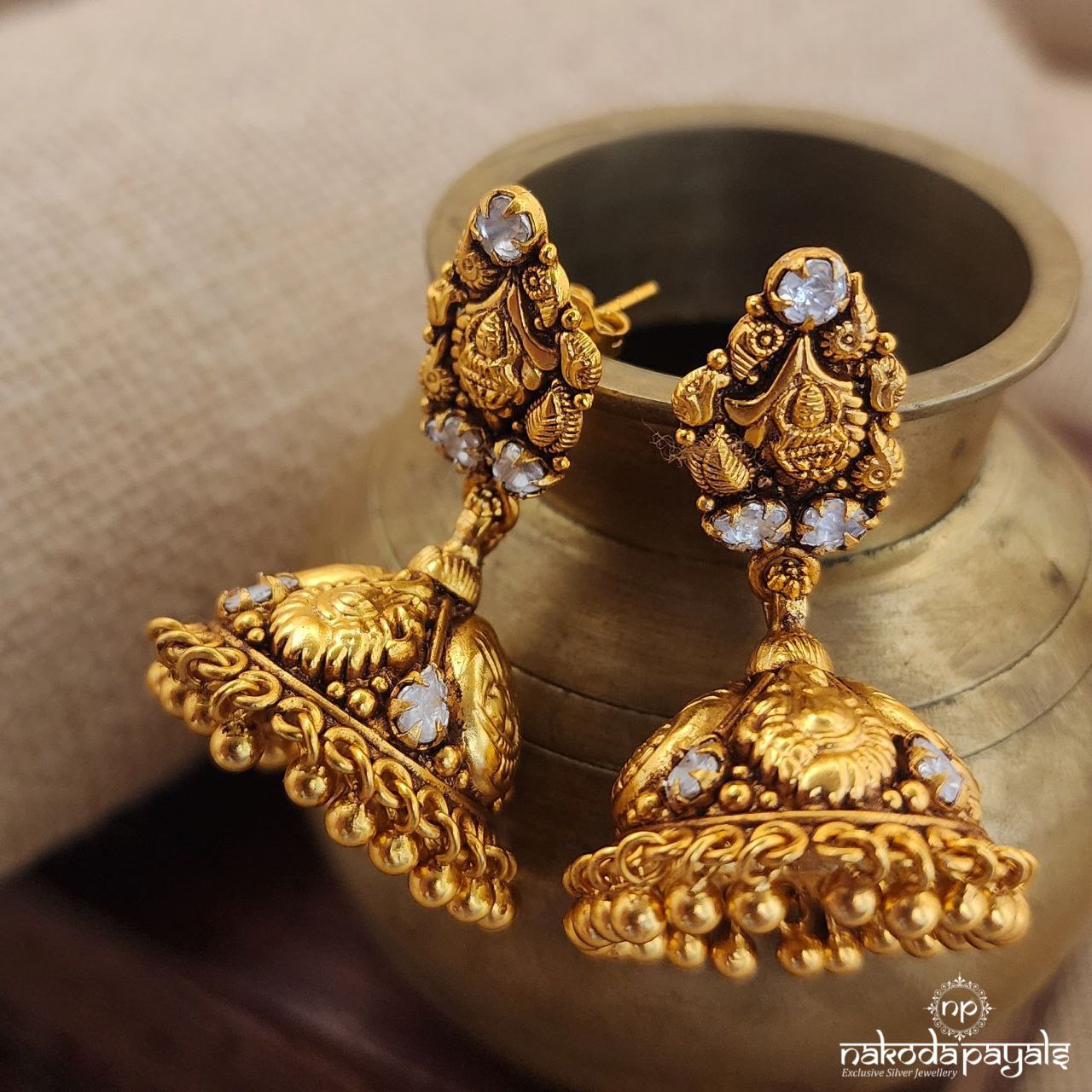 Lakshmi Moissanite Jhumka (Ge8423)