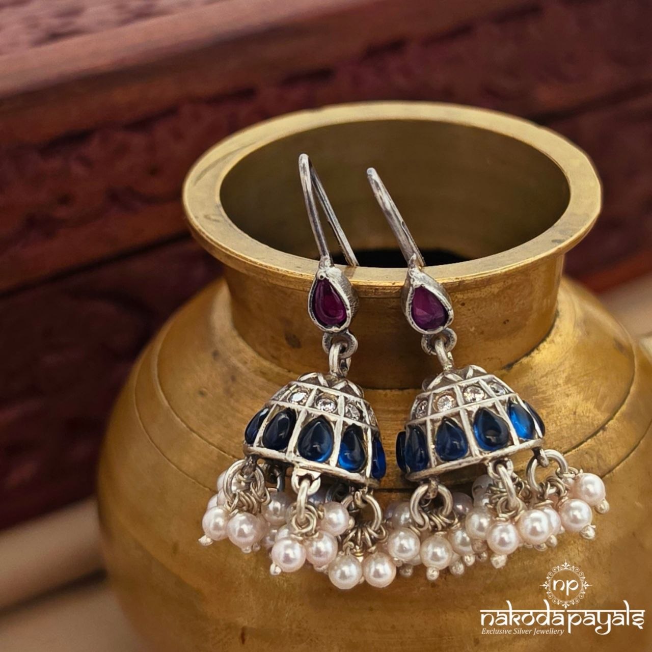 Blue Drop Jhumka (J1657)