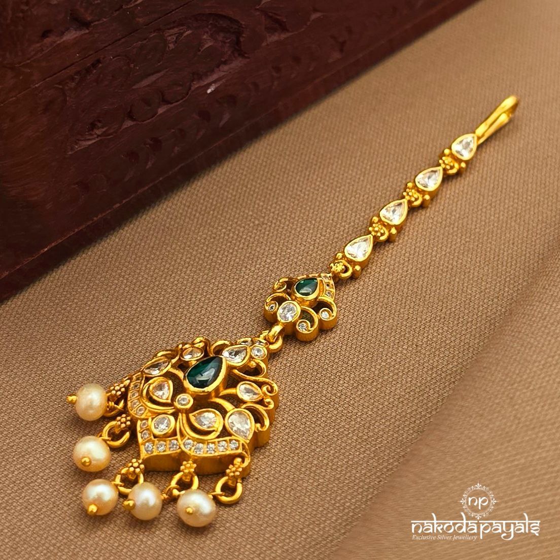 Drop Green Maang Tikka (Gm1148)