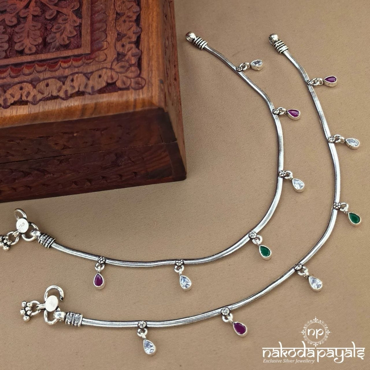 Multicolored Drops Anklet (A7136)