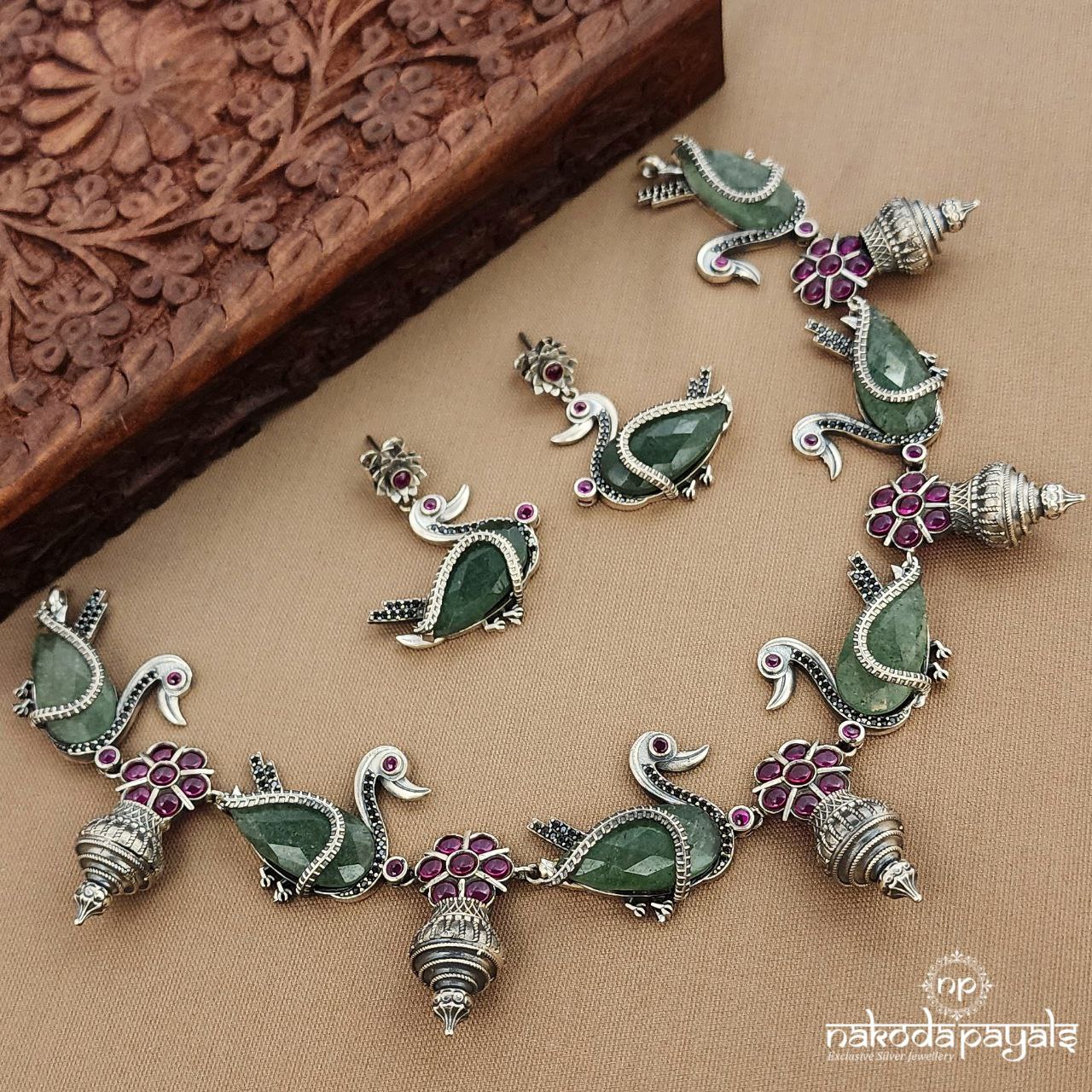 Kalasa Drop Neckpiece With Earrings (N11174)
