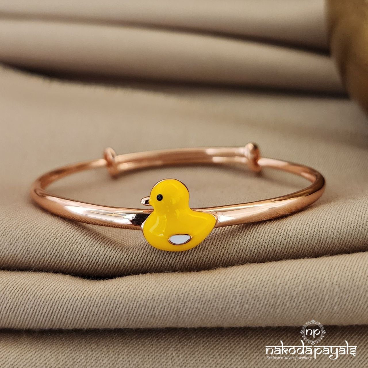 Yellow Duck Rose Gold Single Kada (Ka9221)