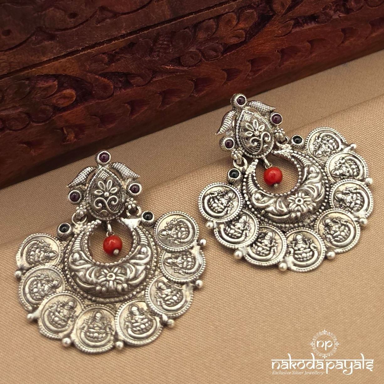 Coral Drop Lakshmi Kasu Chandbali (C4248)