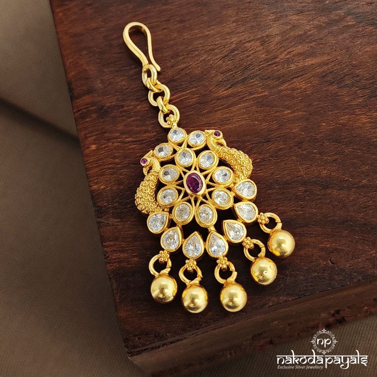 White Peacock Maang Tikka (Gm1110)