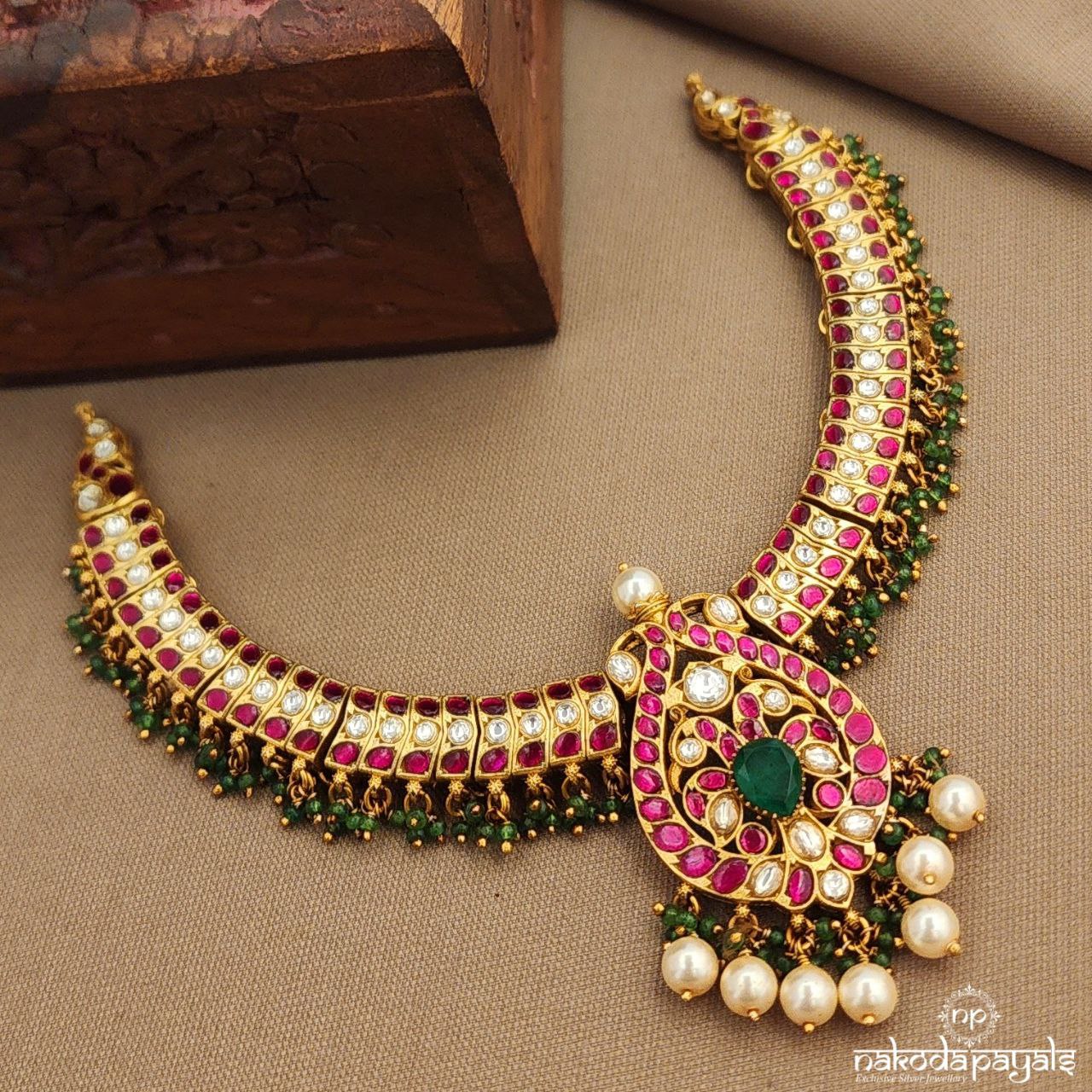 Kundan Pearled Drop Neckpiece (Gn9904)