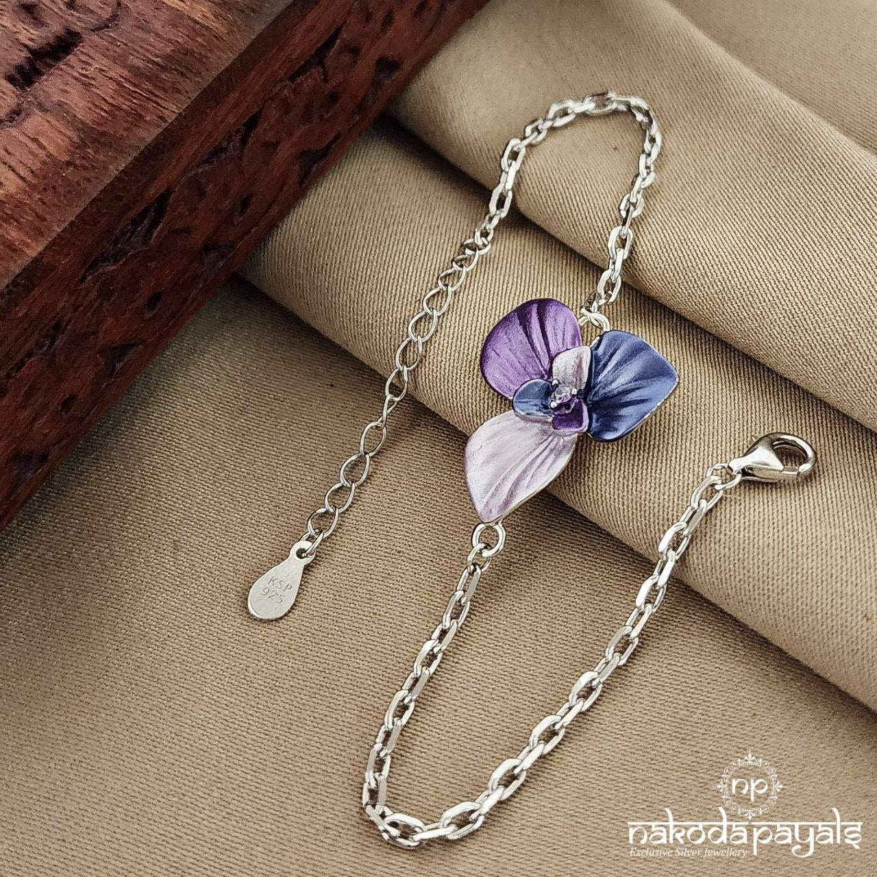 Purple Flower Bracelet (Br1548)