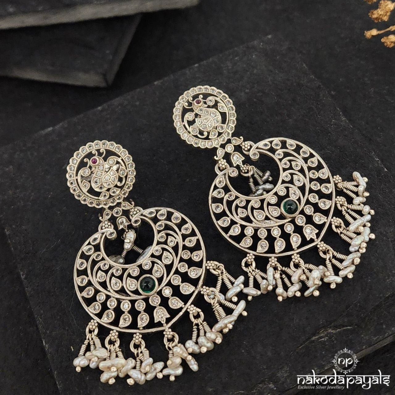 Elegant Peacock Chandbali (C3252)