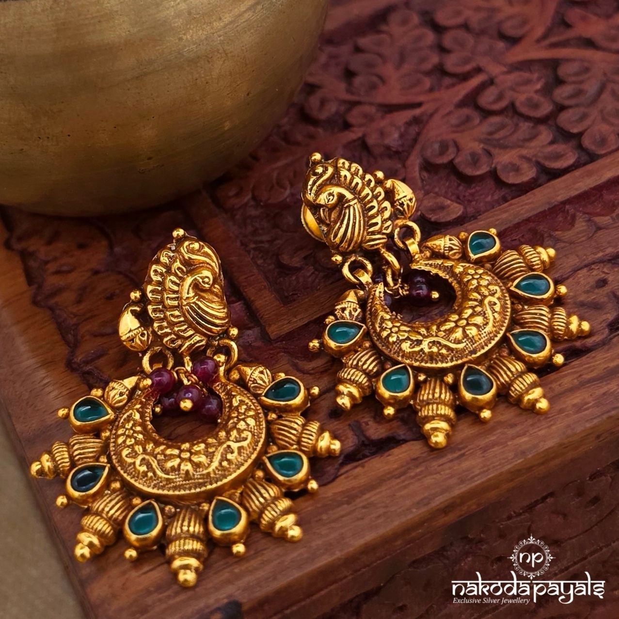 Half Moon Peacock Chandbali (Ge11177)