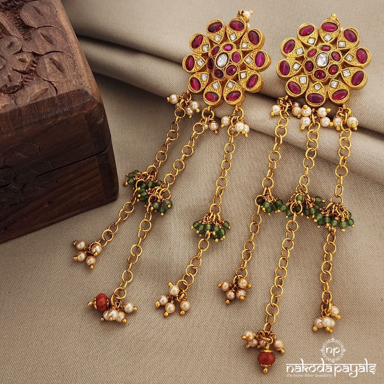 MultiColor Dangling Earrings (Ge8769)