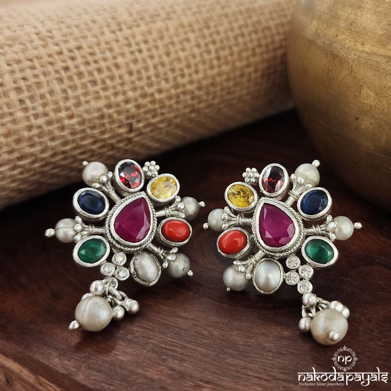 Traditional Navaratna Studs (S3470)