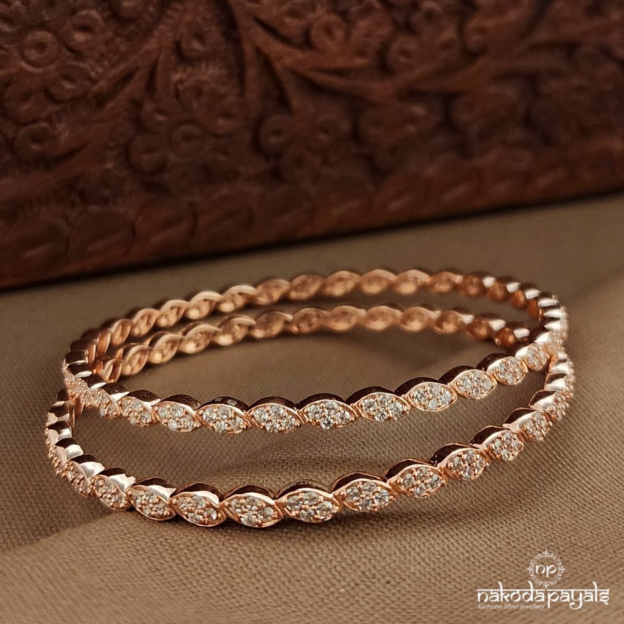 Glorious CZ Bangle Pair (St3902-04)