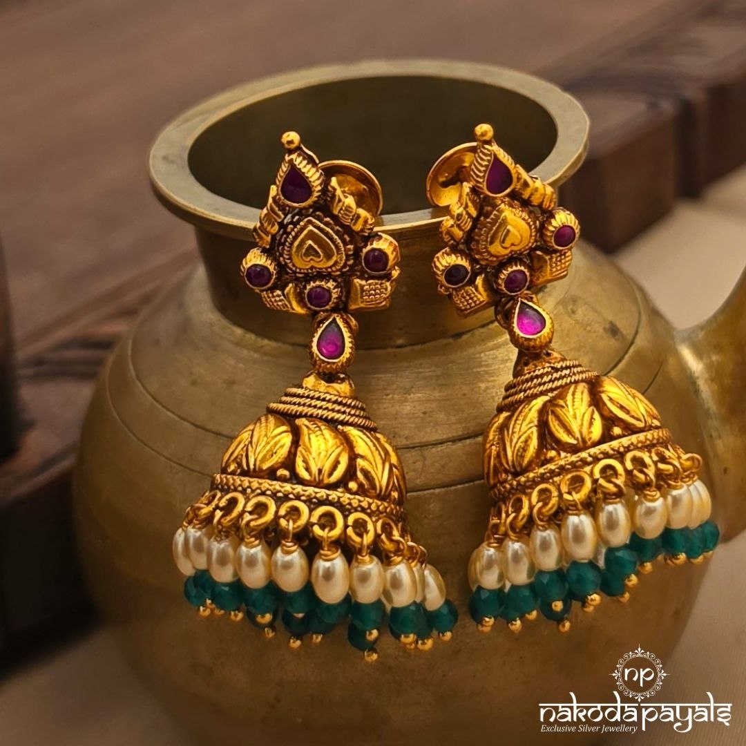 Pink Hearty Jhumka (Ge11584)