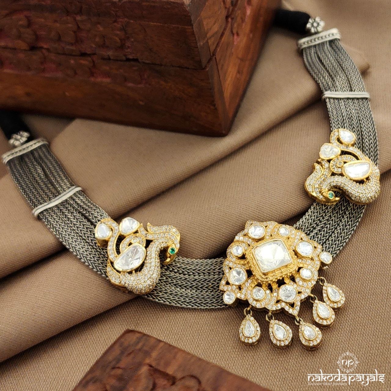 Peacock Moissanite Neckpiece (N11475)