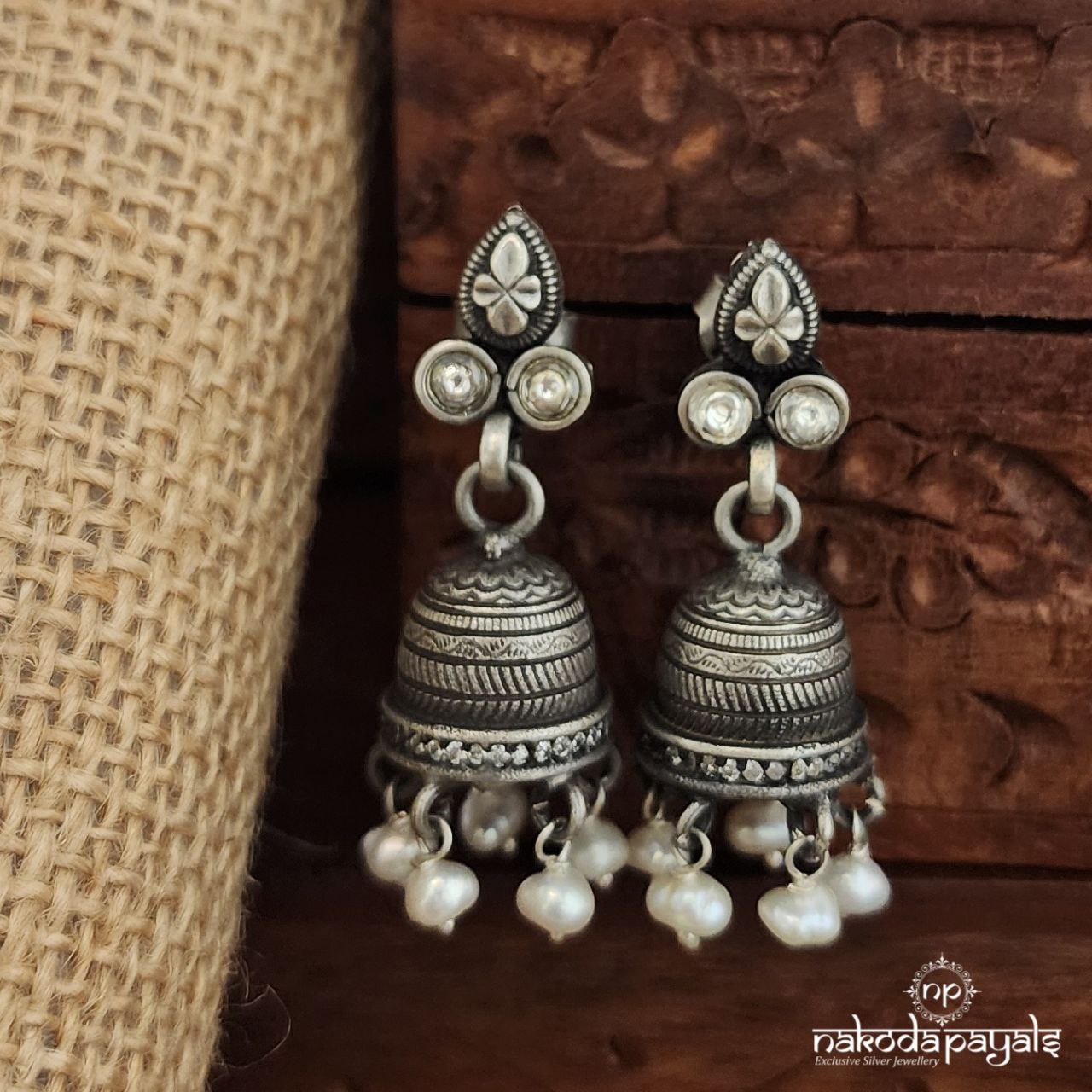 Mini Kundan Jhumka (J1361)