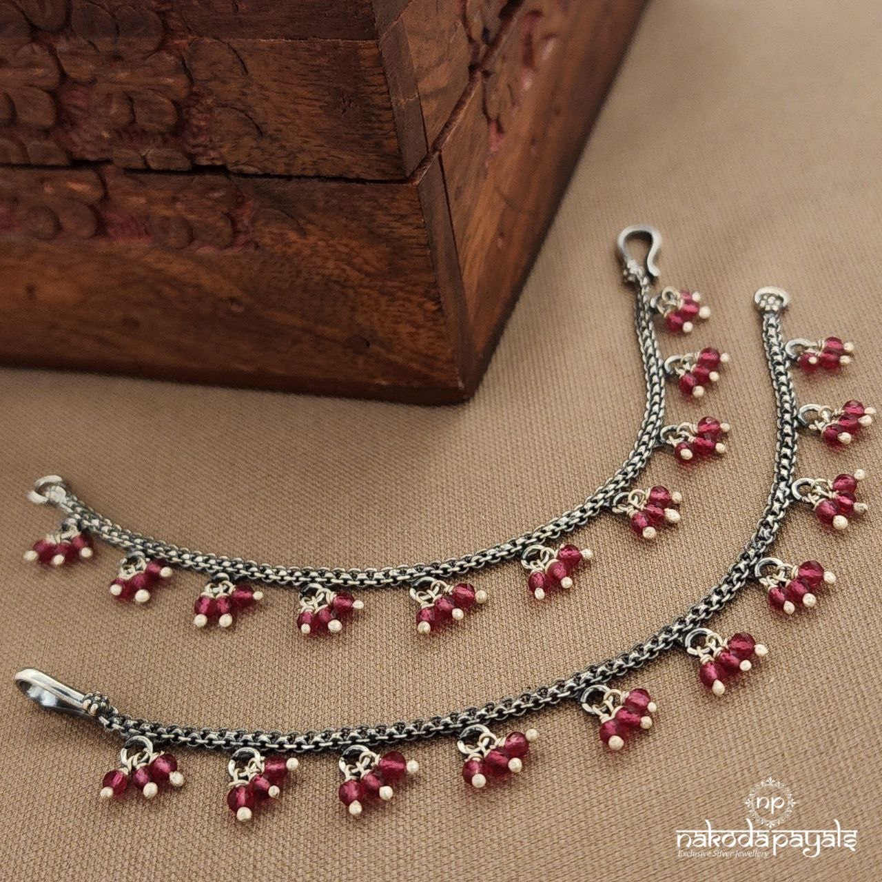 Pink Beads Drop Maati (M0452)