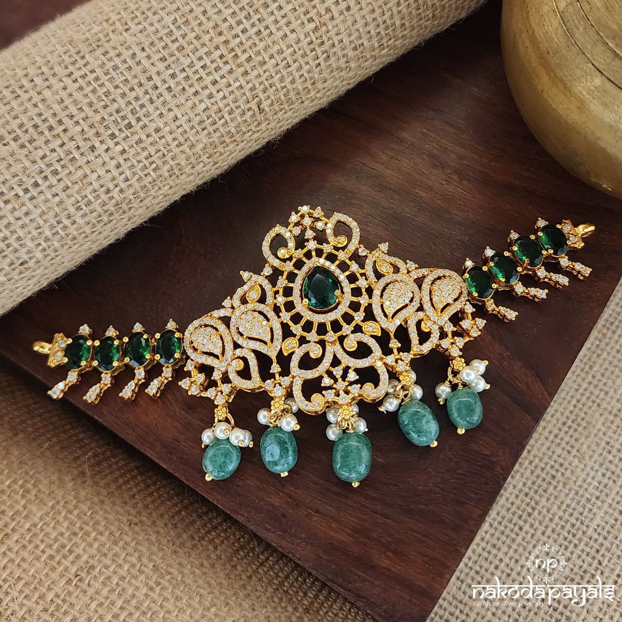 Emerald Green Neckpiece (Gn8439)