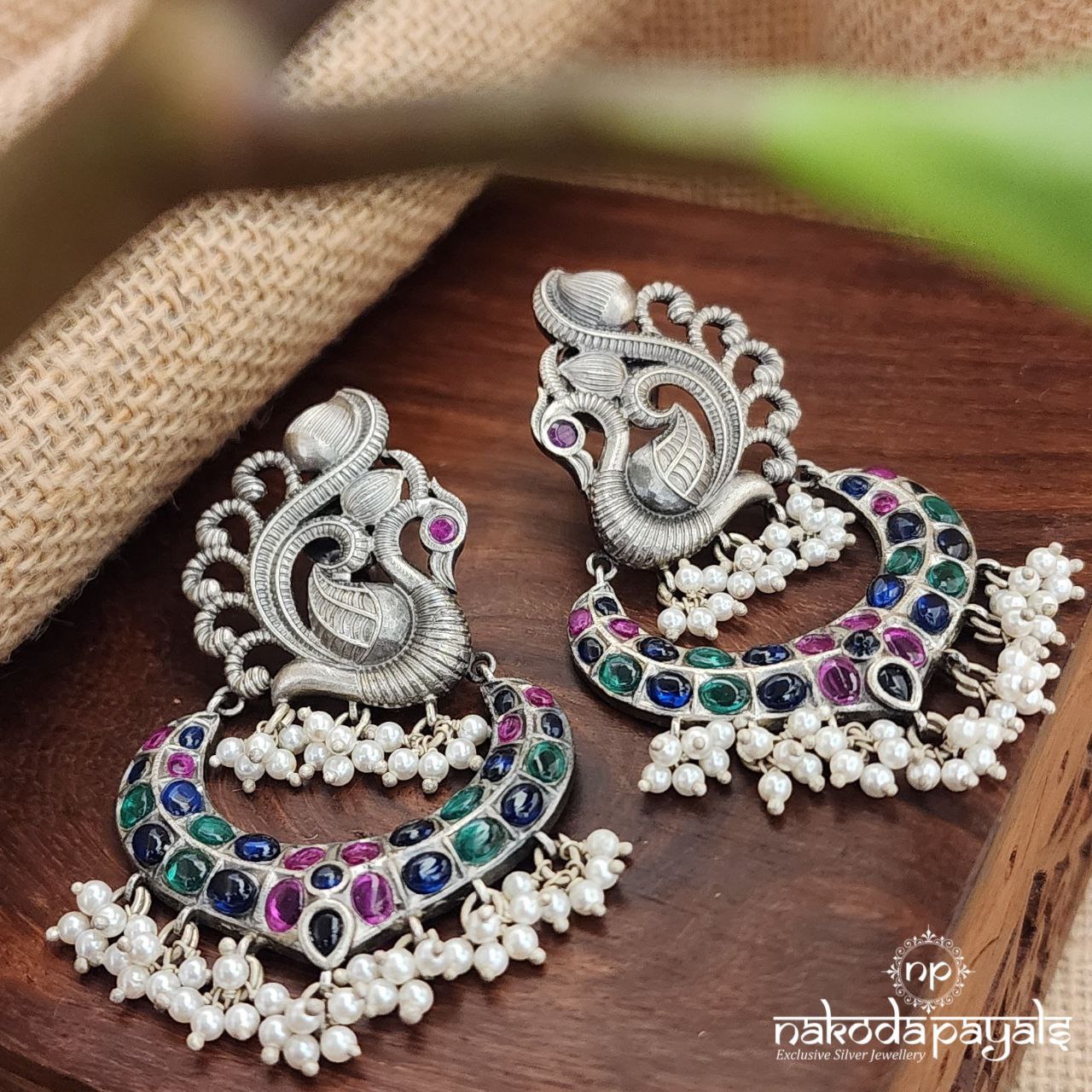 MultiColor Peacock Earrings (C8184)