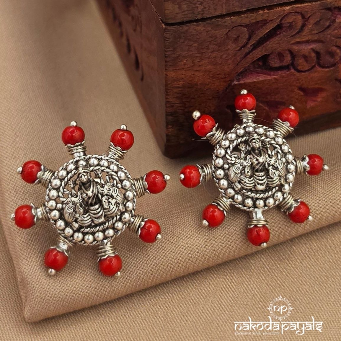 Coral Lakshmi Studs (S4161)