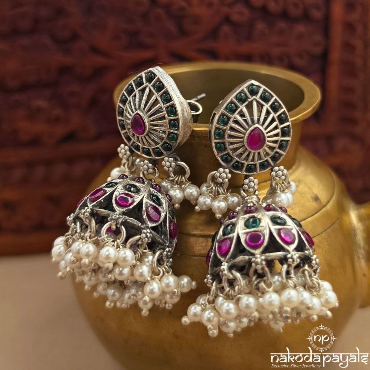 Pearl Kemp Jhumka (J1874)