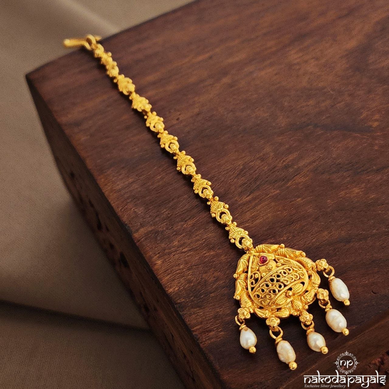 Pearled Drop Maang Tikka (Gm1119)