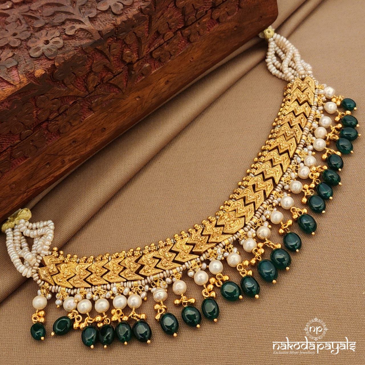Green Drop Neckpiece (Gn9949)