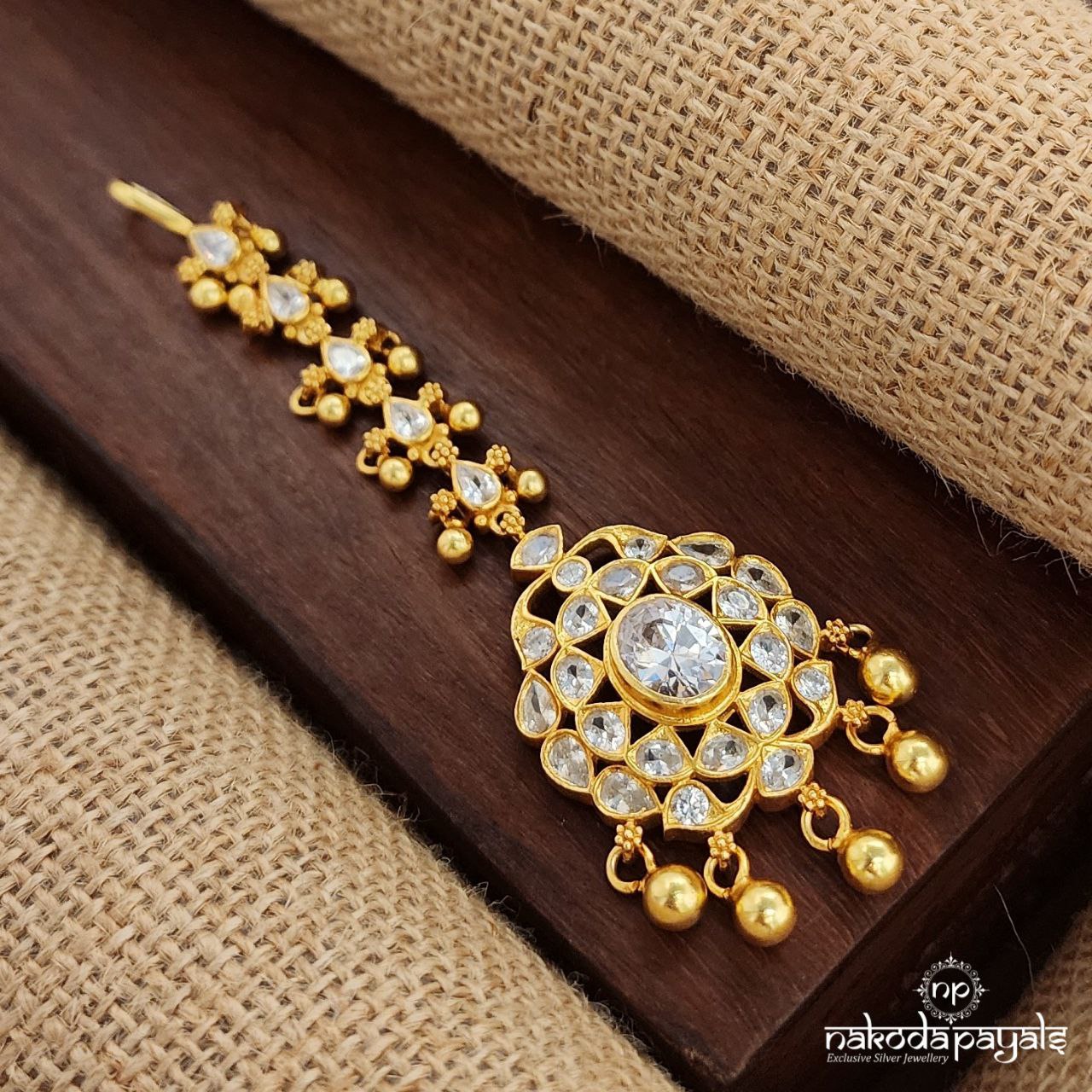 Sparkling Ball Drop Maang Tika (Gm1018)