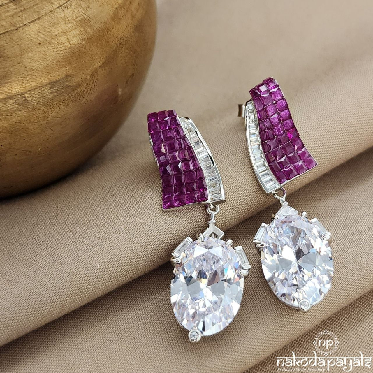 Gleaming Pink Earrings (St3433)