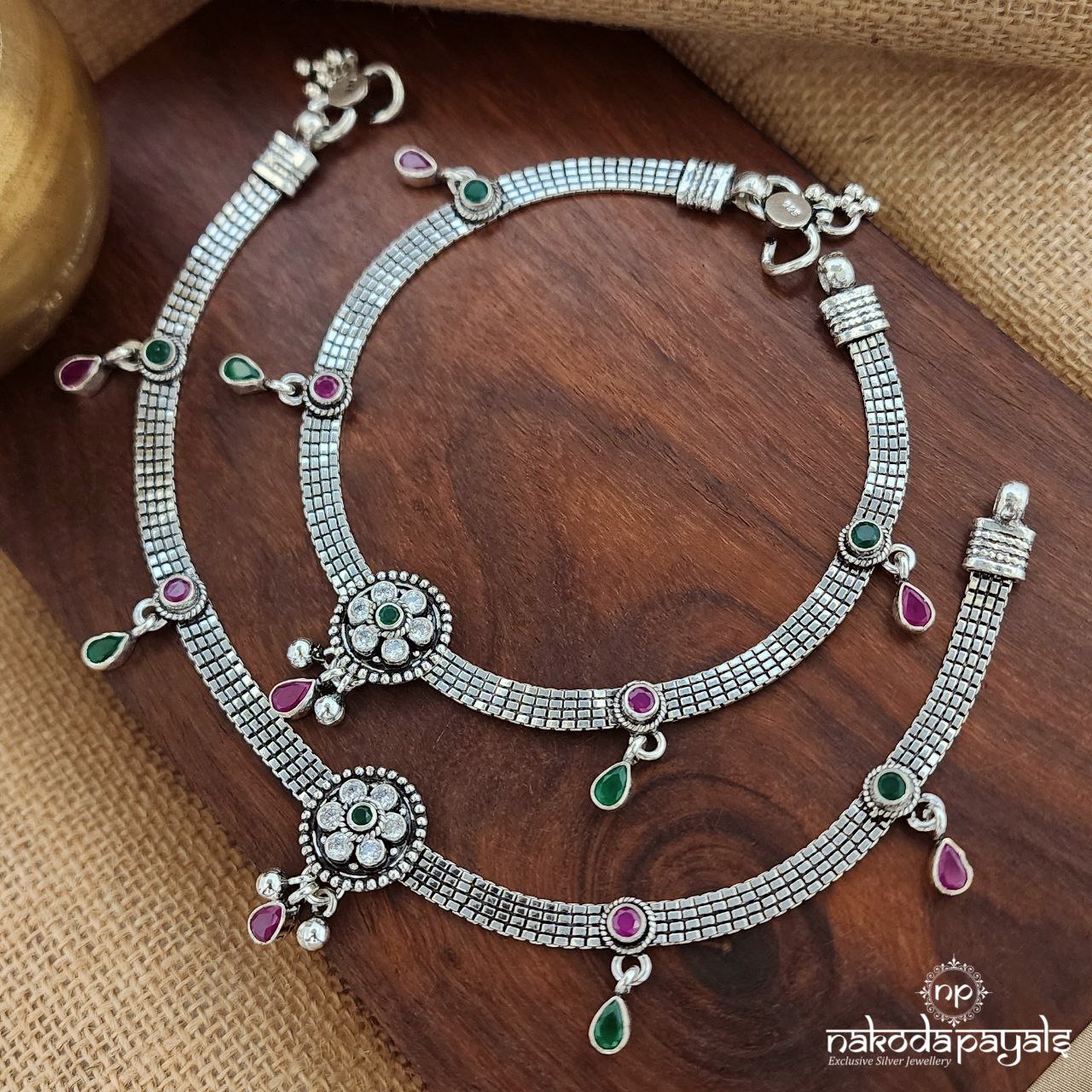 Green Dot Anklets (A6238)