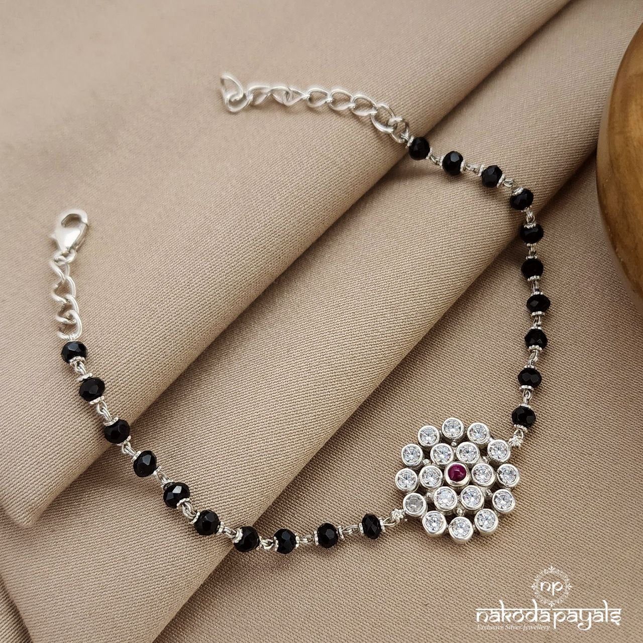 Flower Pink Dot Bracelet (Br1678)