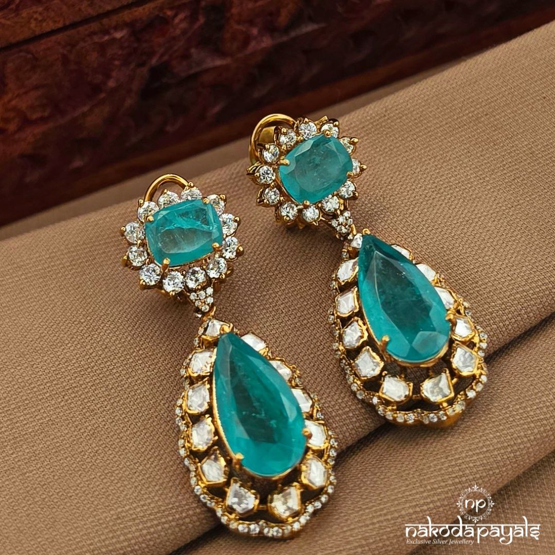 Green Drop Earrings (Ge10496)