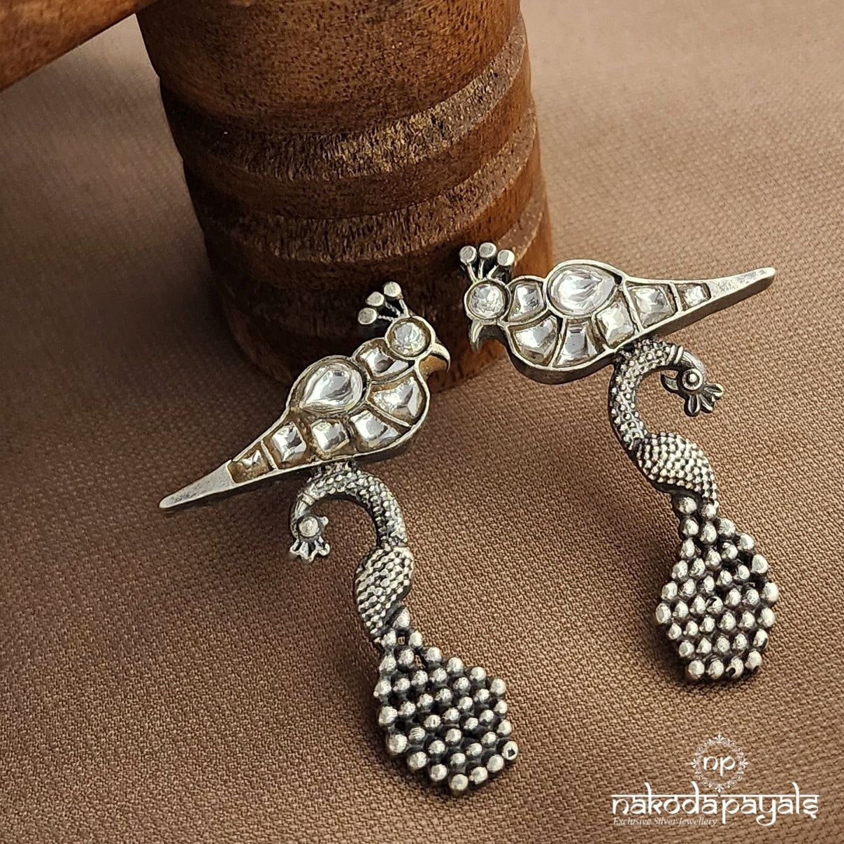 White Peacock Earrings (C3682)