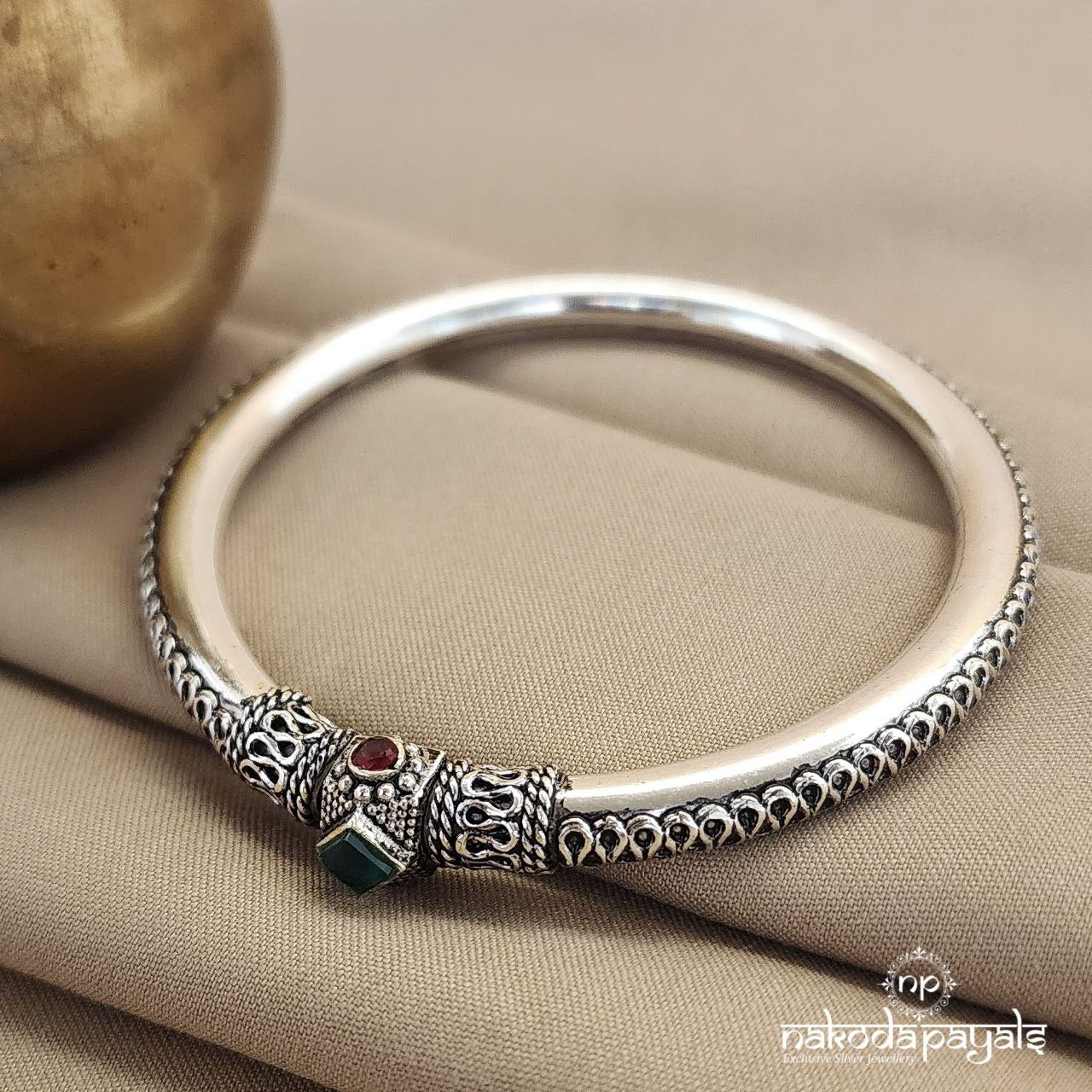 Squarish Green Single Kada (K5249-50)