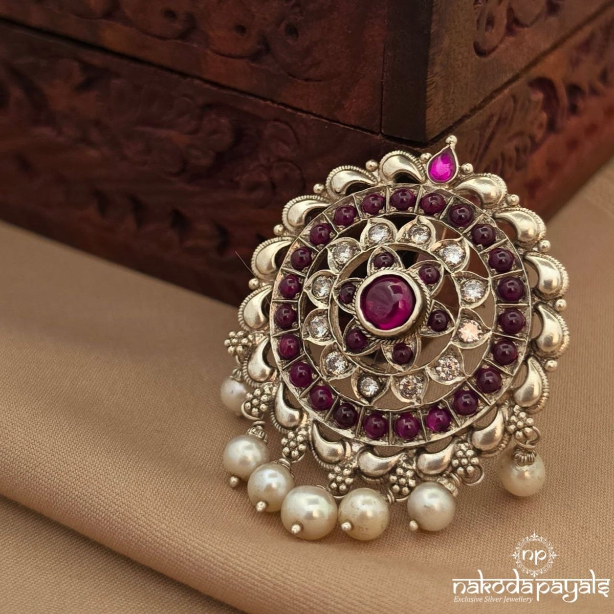 Circular Pink Pearl Pendant (P2676)