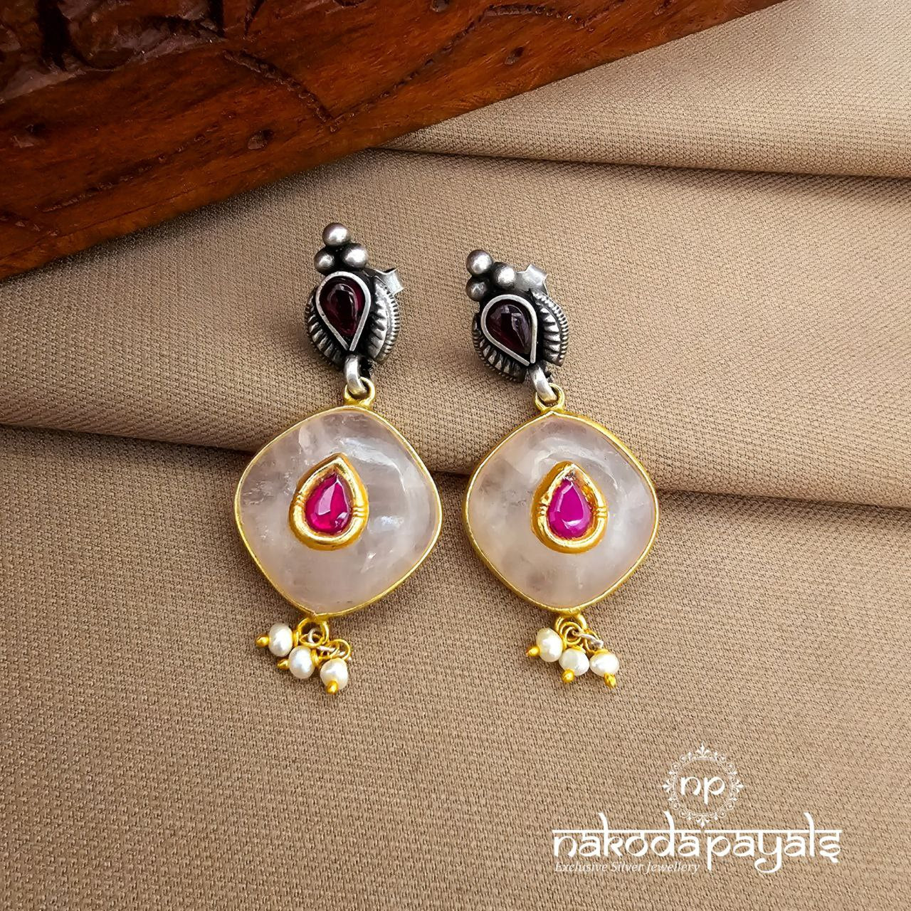 Pink Kundan Earrings (C3875)