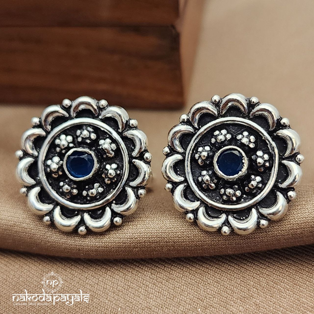 Flower Blue Toerings (T4634)