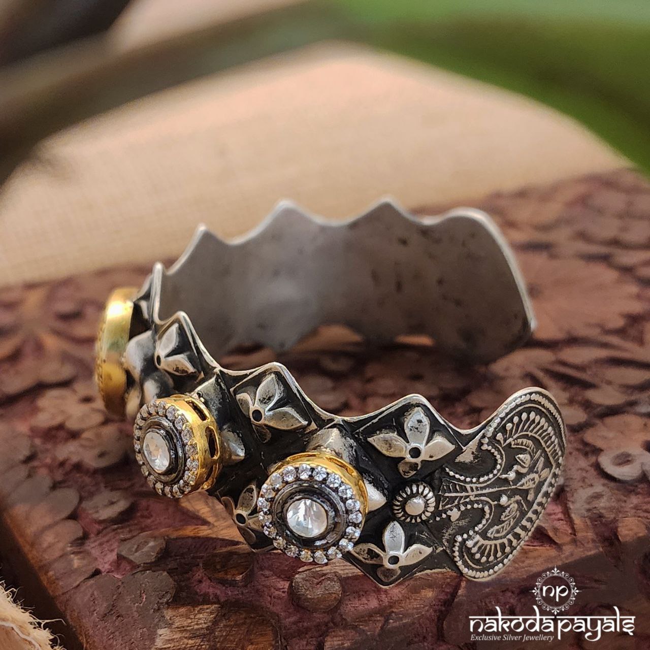 Moissanite CZ Cuff Kada (K4947)