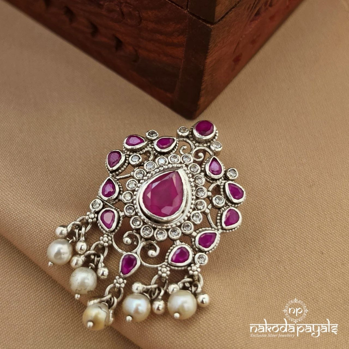 Pink Drop Pearl Pendant (P2674)