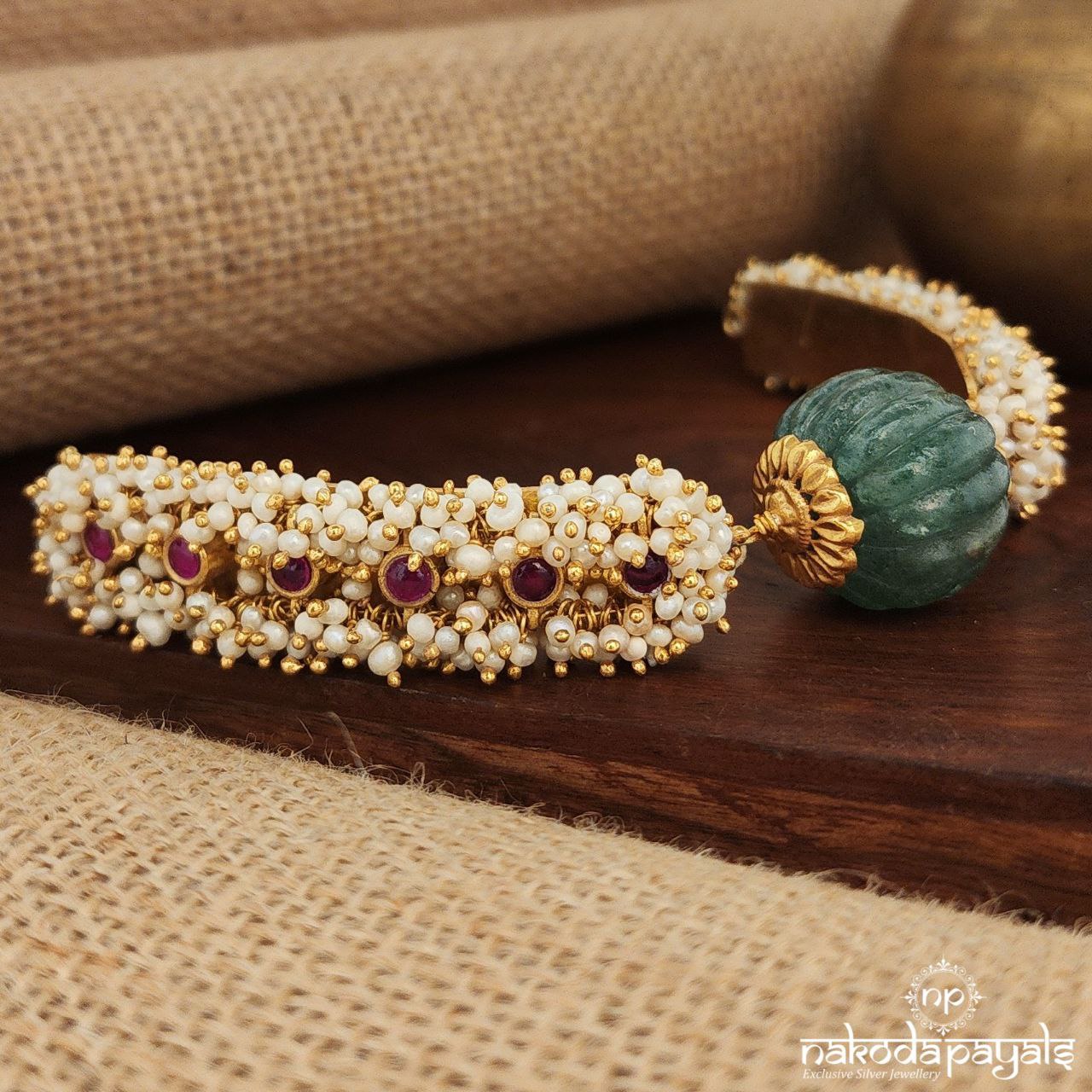 Pink Pearled Choker (Gn8924)