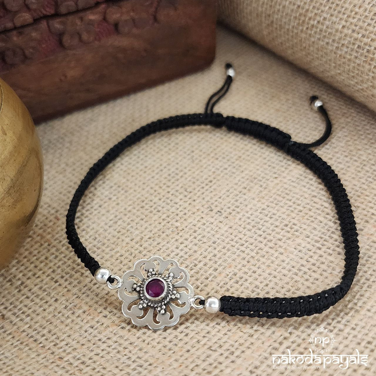 Pink Nazariya Thread Anklets (Nz0687)