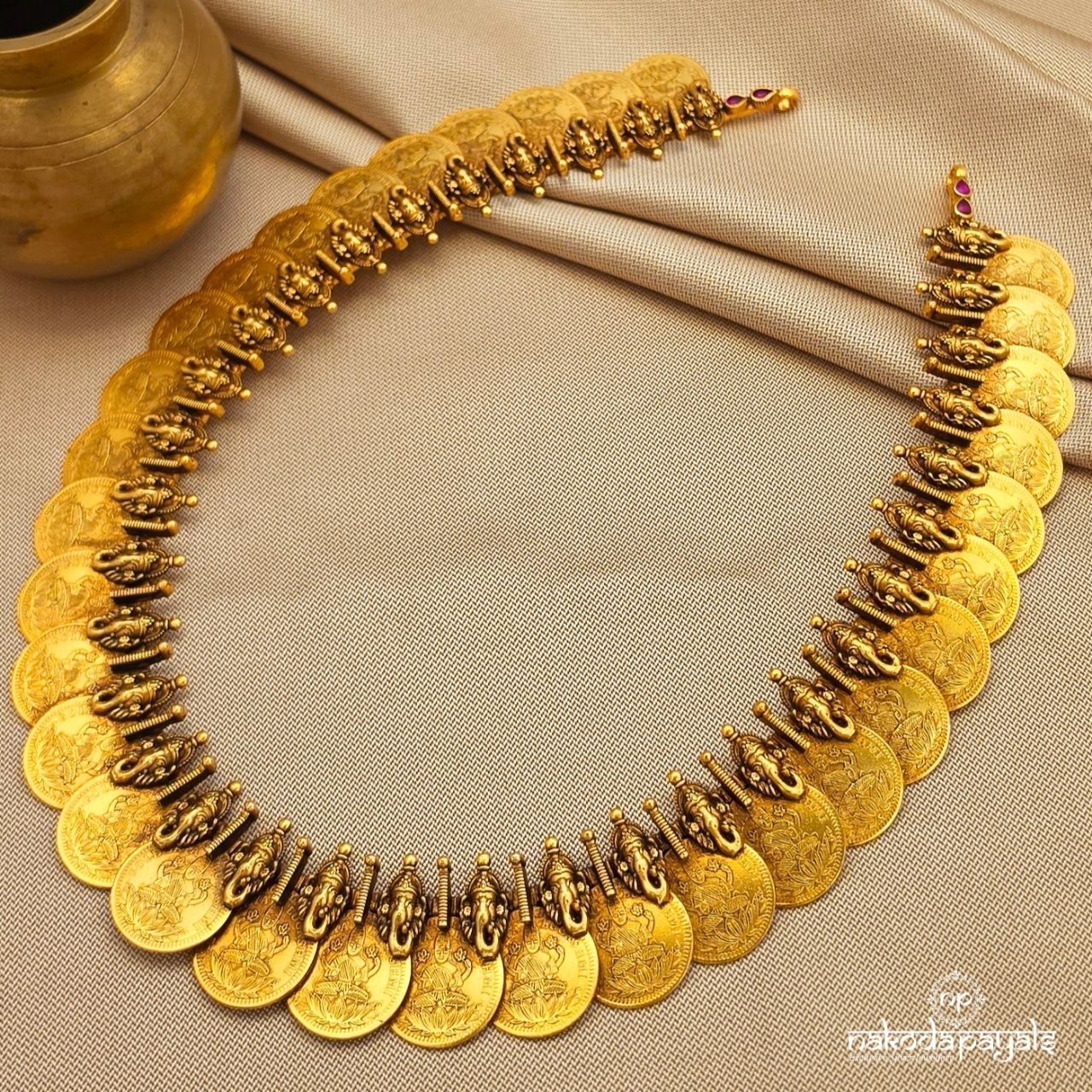 Ganesha Lakshmi Coin Neckpiece (Gn10067)