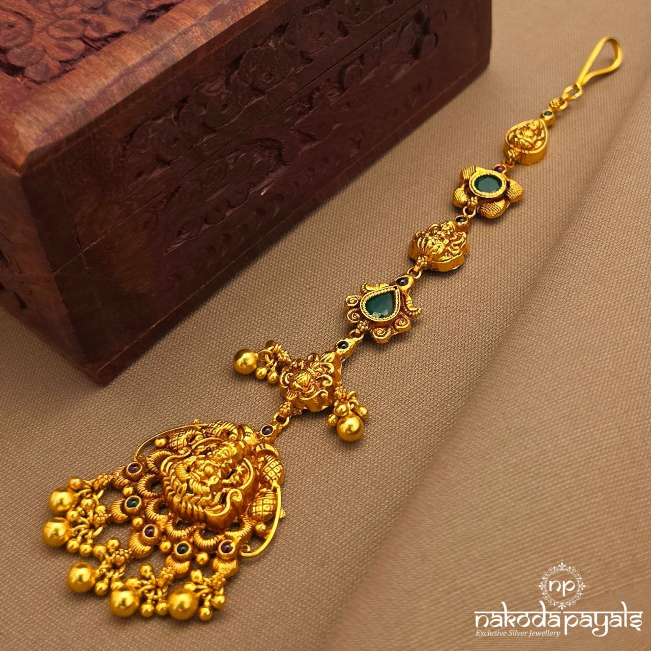 Lakshmi Green Drop Maang Tikka (Gm1149)